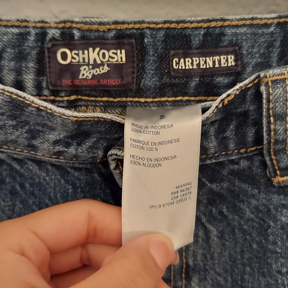 Osh Kosh B'gosh Blue Jeans Carpenter Style Pants Size 5 - Picture 7 of 12